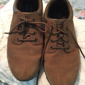 Skechers Knowlson Leland Mens Brown Extra Wide Shoes Size 10.5 WW Memory Foam